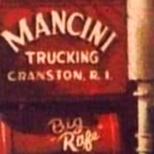 Mancini Trucking sign from Cranston, Rhode Island – legacy of RI Demo’s third-generation demolition roots